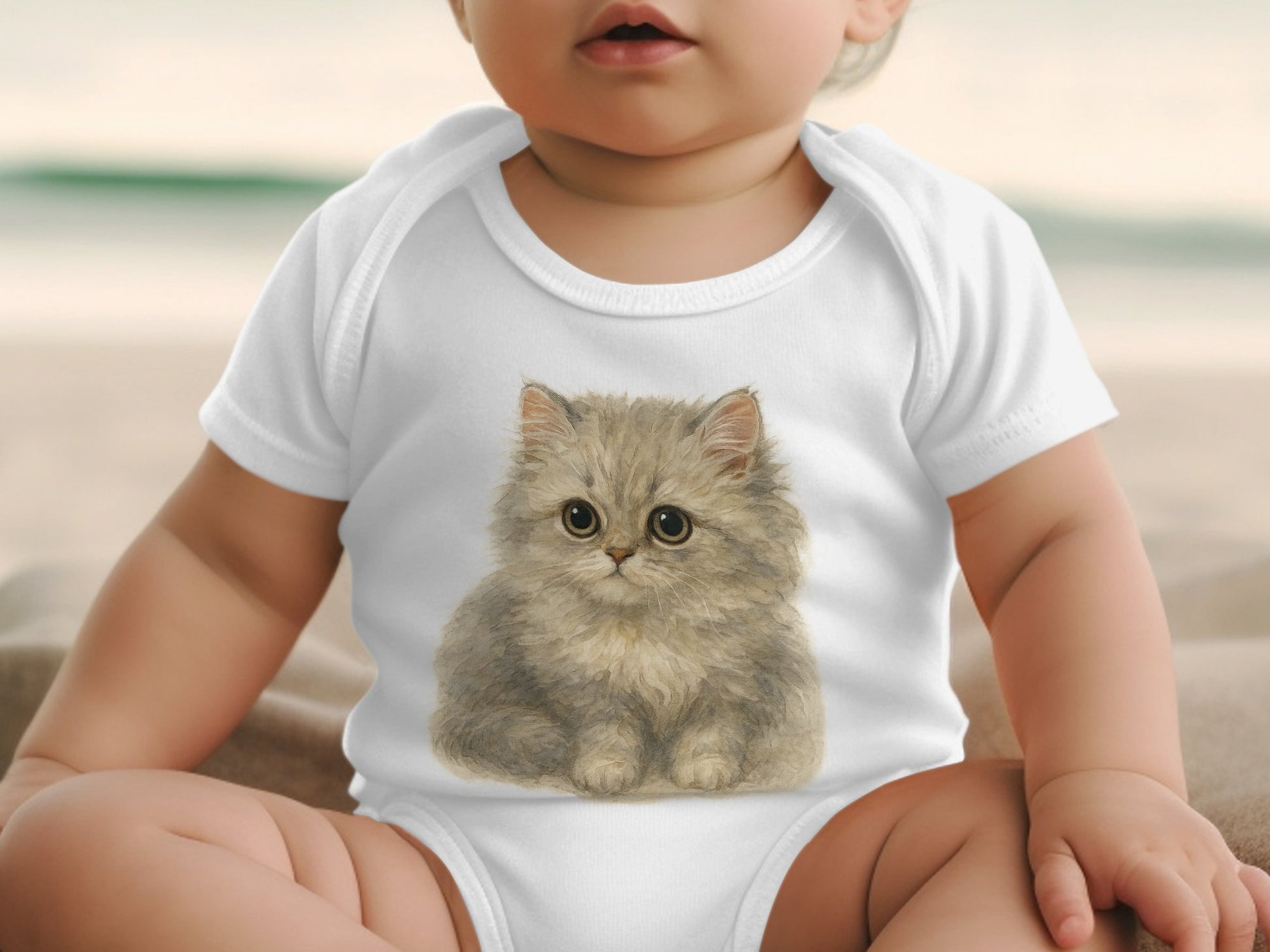 Cute Kitten Graphic Baby Bodysuit Adorable Baby Product