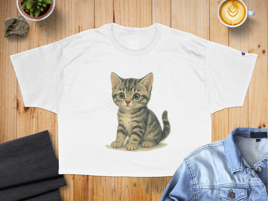 Cute Kitten Graphic Design Short Sleeve T-Shirt product type