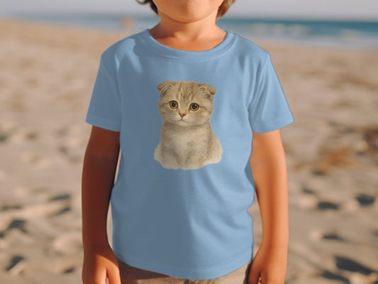 Cute Kitten Graphic Design on Kids T-Shirt Product Type