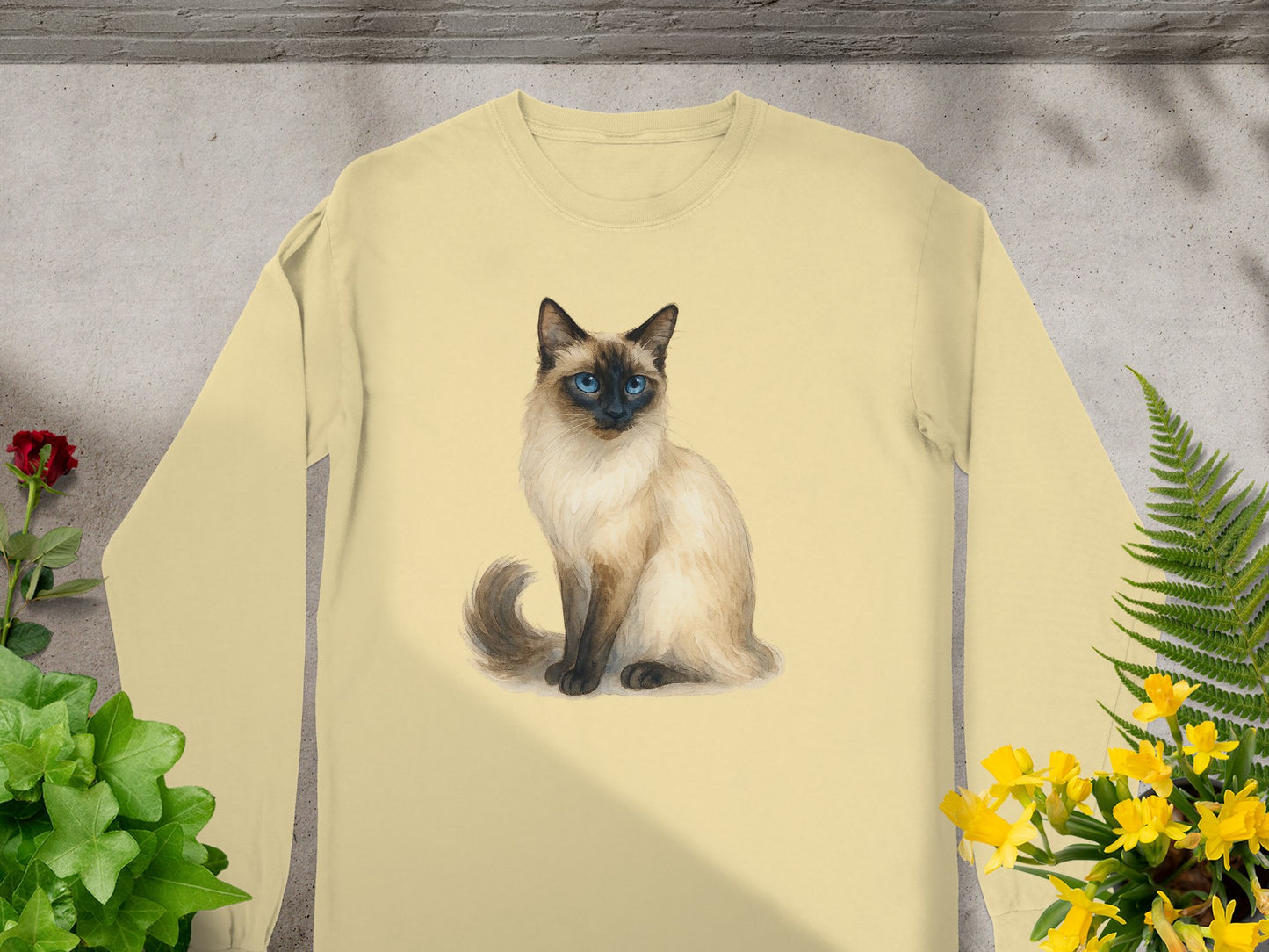Siamese Cat Print Long Sleeve Shirt Product Type