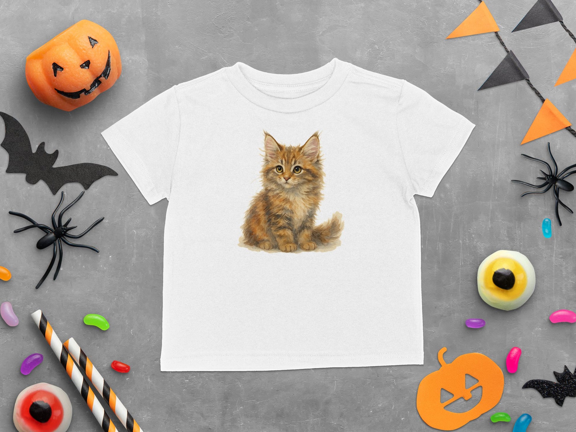 Adorable Kitten Design Halloween T-shirt product