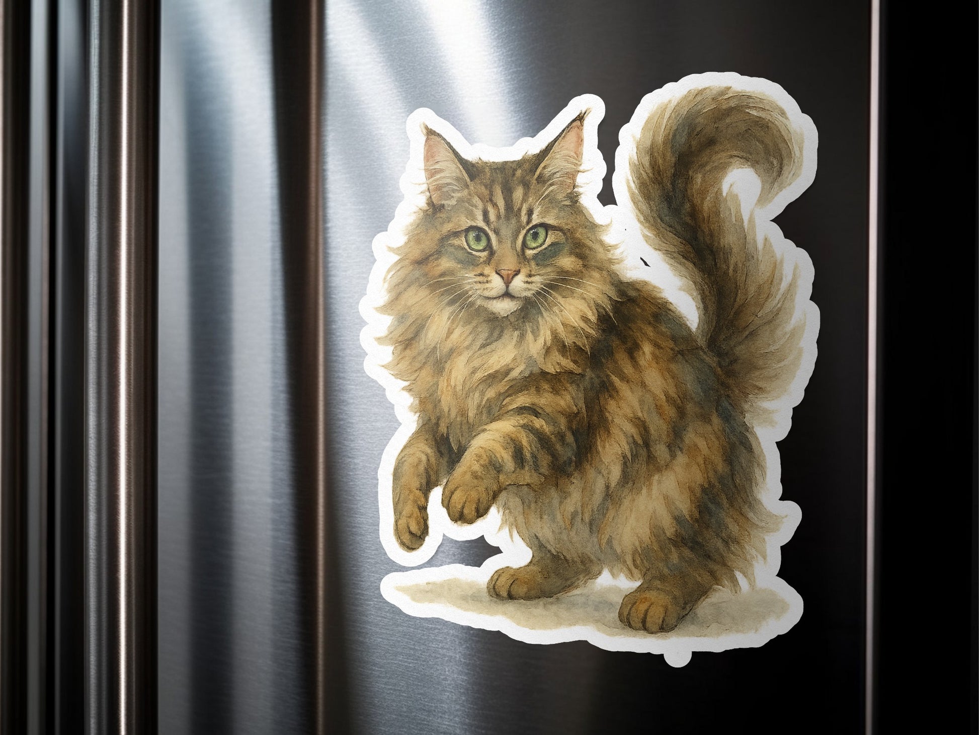 Realistic Furry Cat Sticker for Pet Lovers product