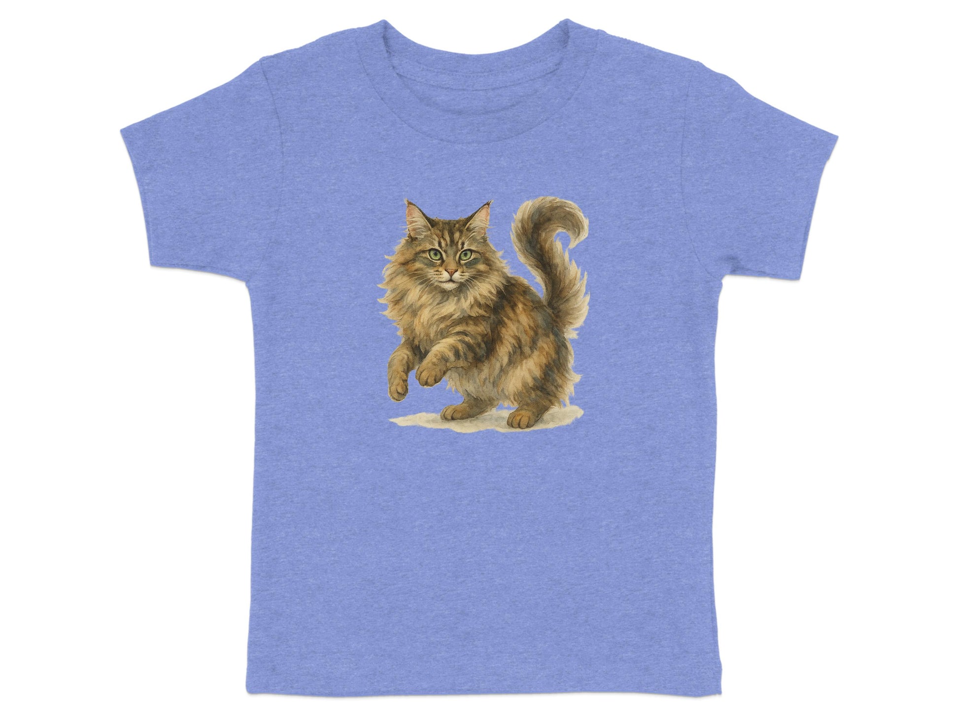 Playful Cat Graphic on Blue Kids T-Shirt product