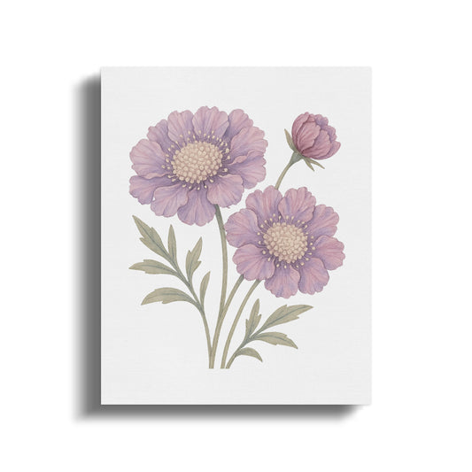 Elegant Purple Blossoms Floral Art Print product type