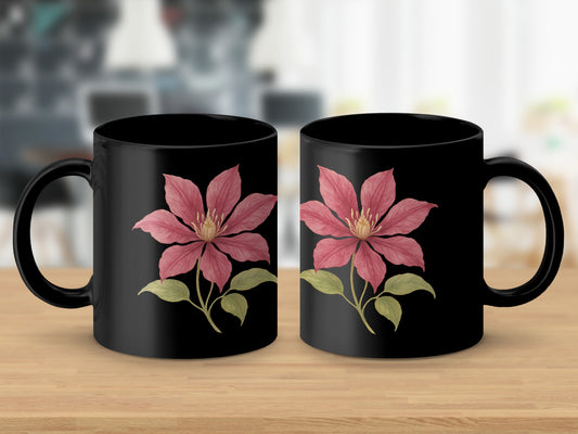 Beautiful Pink Clematis Flower Design Mug product type