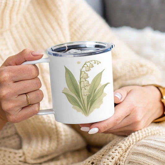 Beautiful Floral Design on White Coffee Mug product