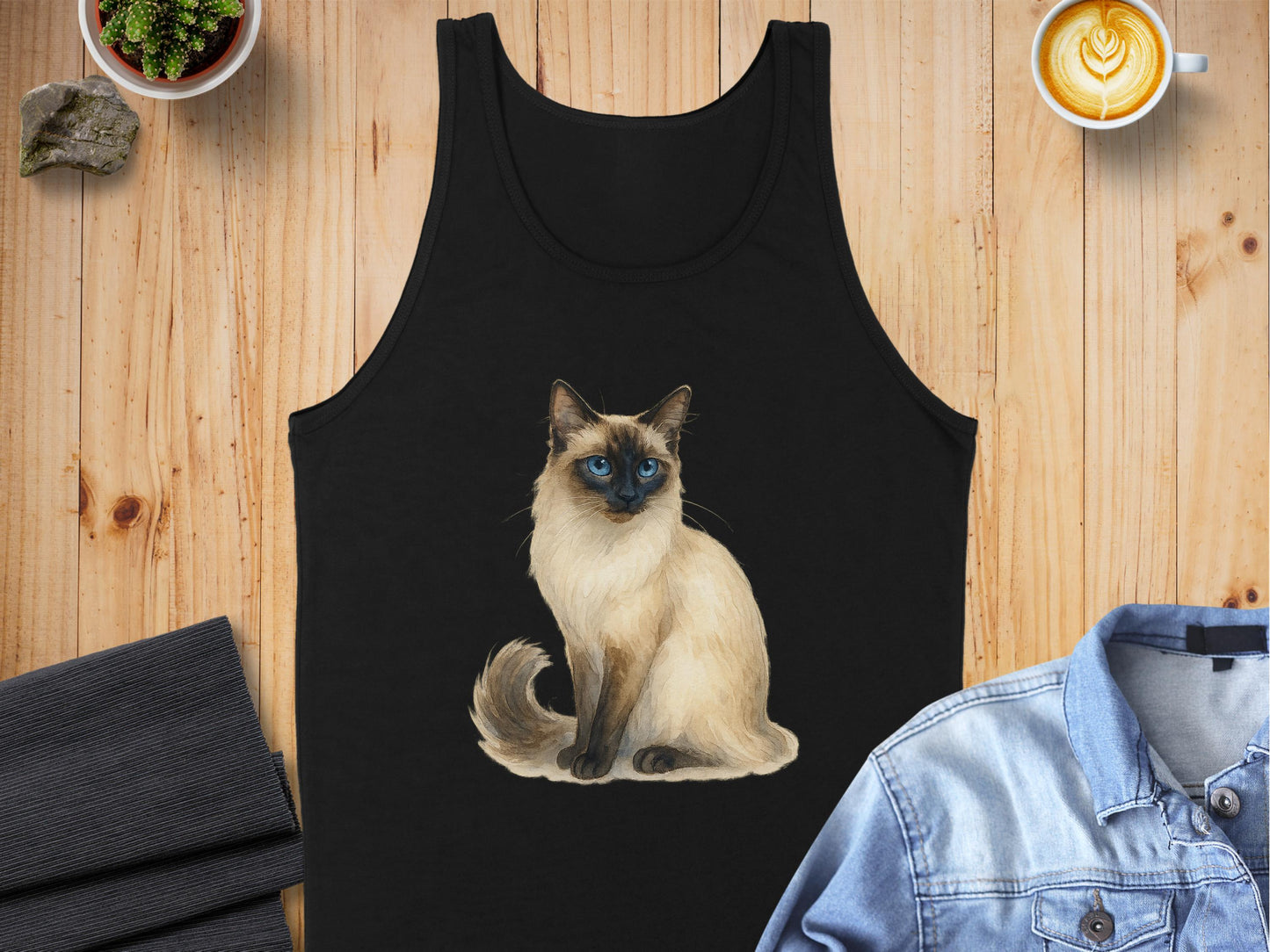 Siamese Cat Illustration Graphic Tank Top product type