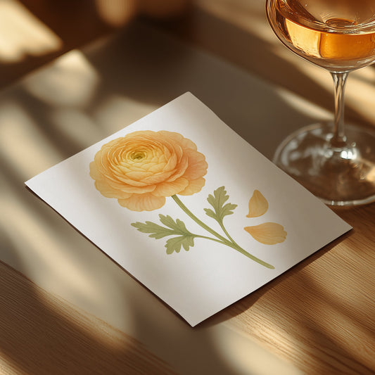 Beautiful Yellow Floral Botanical Art Print product type