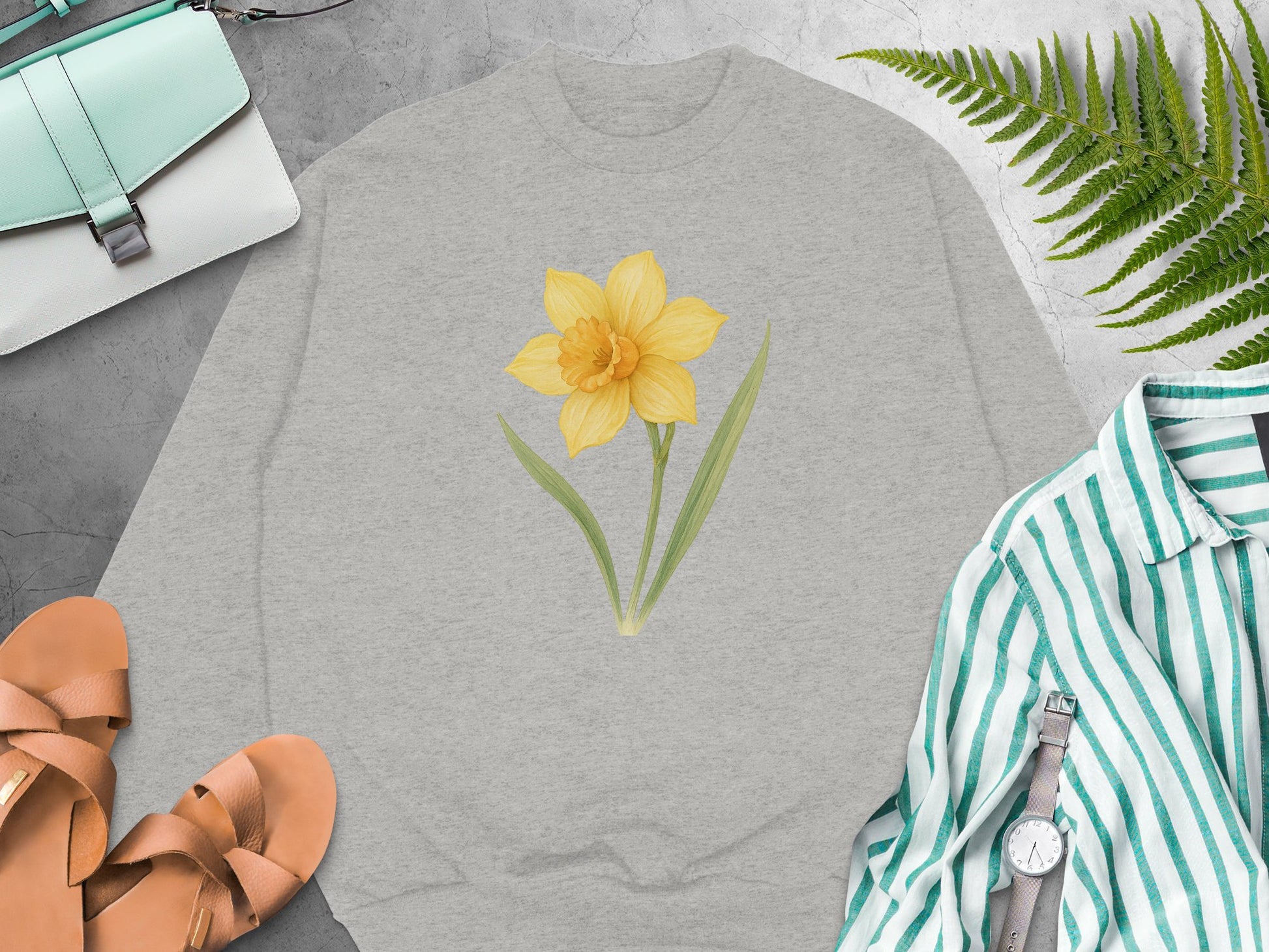 Beautiful Yellow Daffodil Graphic Design Sweater product