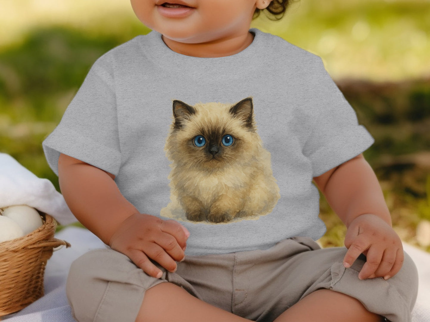 Adorable Kitten Print Baby T-shirt Cute Design product