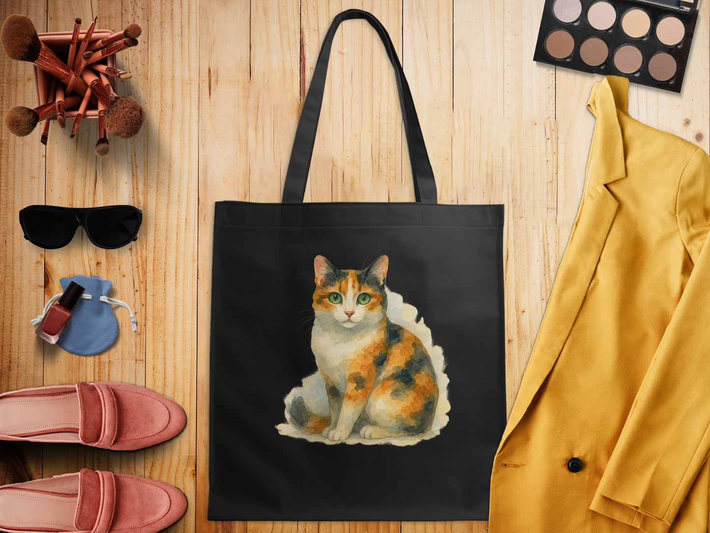 Fashionable tote bag with stylish cat design product type