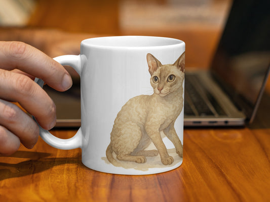 Cute Cat Design on White Coffee Mug product