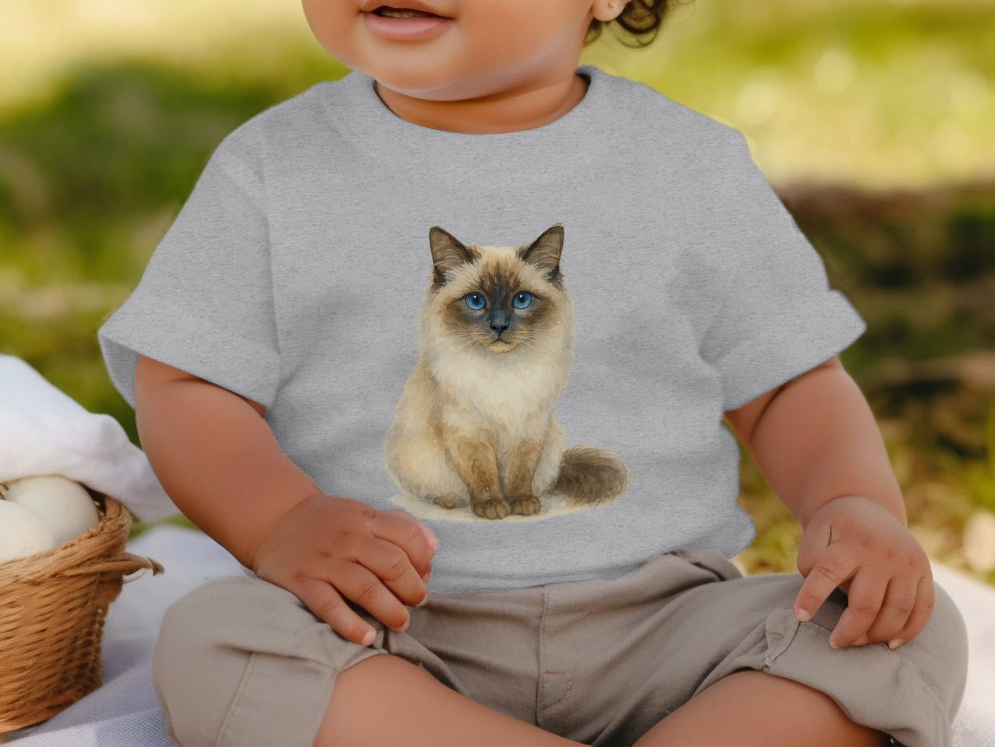 Adorable Baby T-Shirt Featuring Cute Cat Product