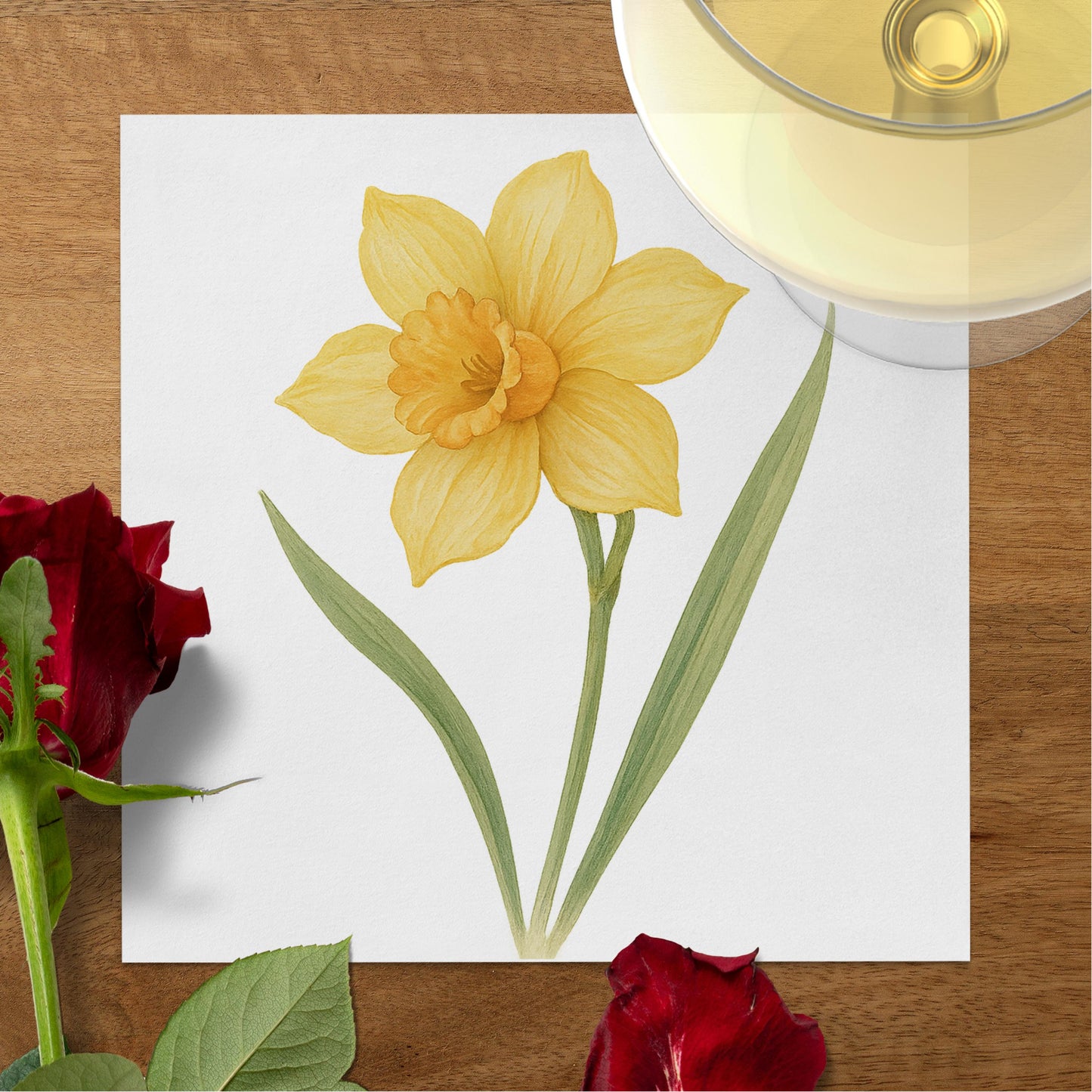 Daffodil Flower Design Cardstock Decorative product