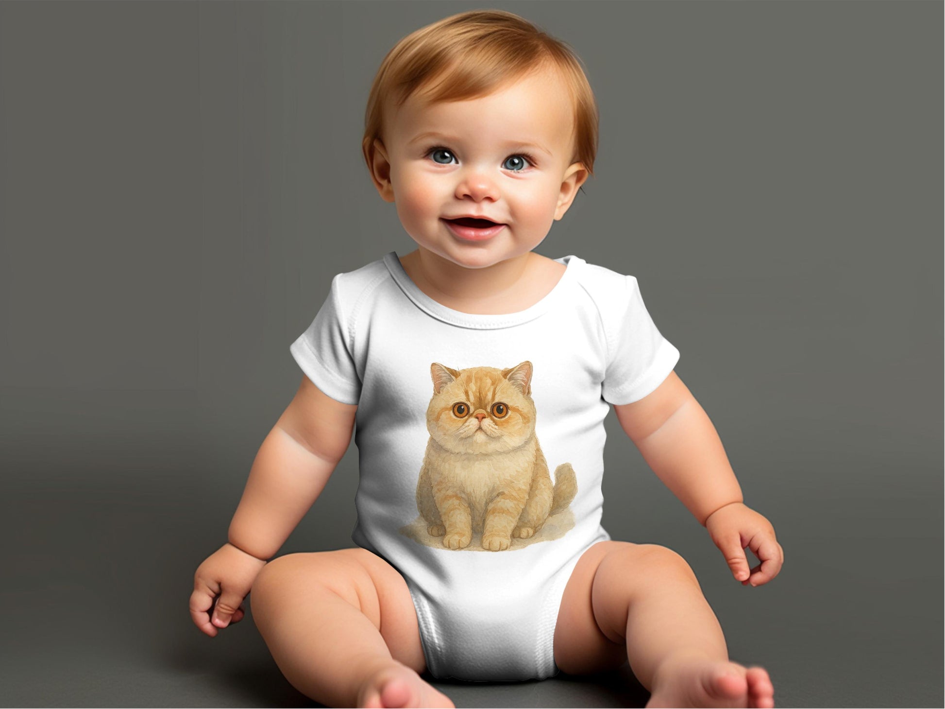 Adorable Baby Onesie with Cute Kitten Design product