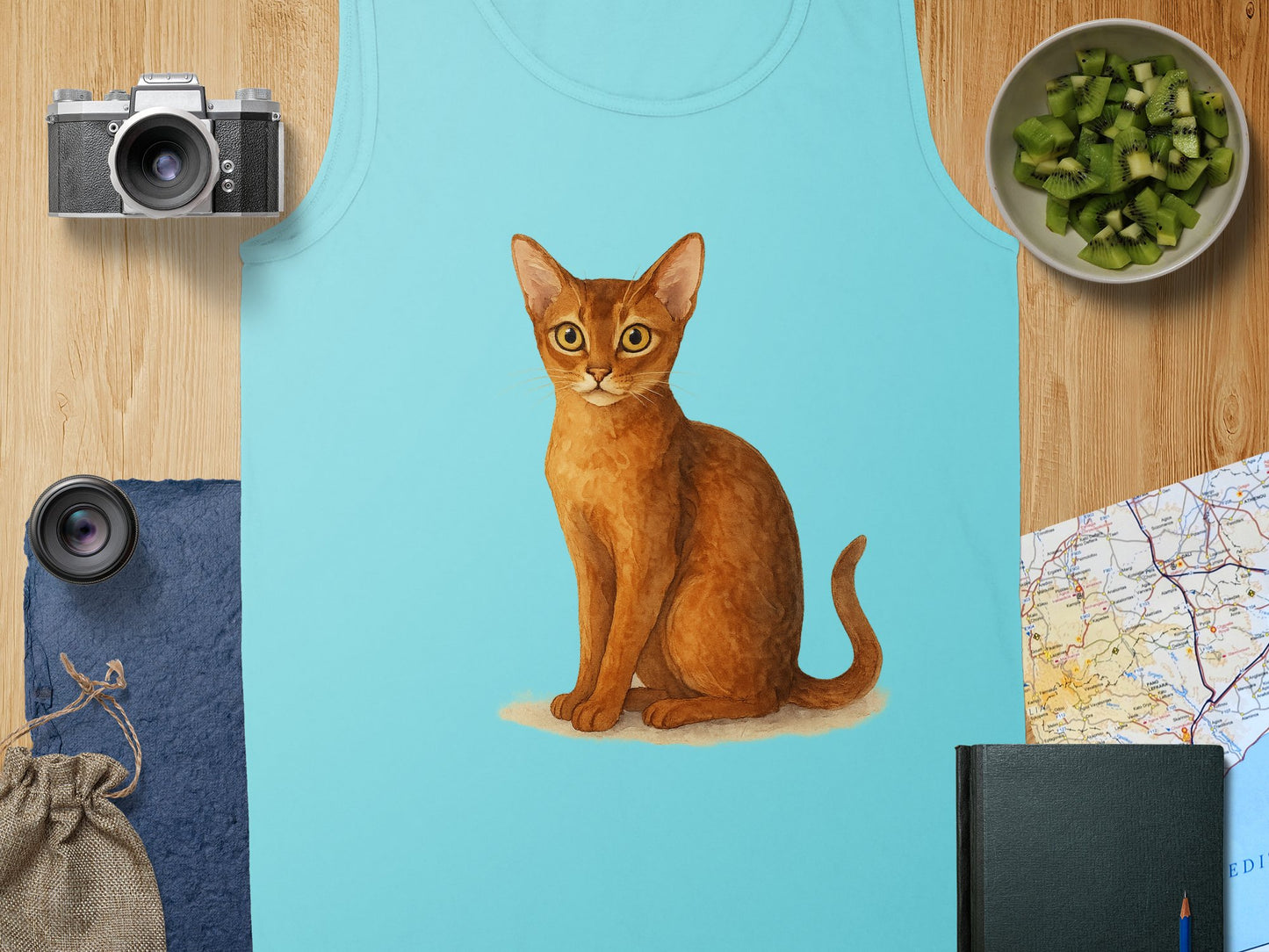 Cute Cat Print Tank Top for Men and Women Summer product