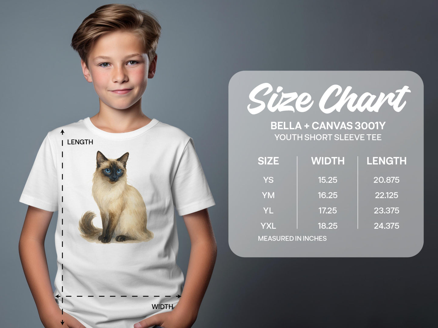 Youth Short Sleeve Tee With Cat Graphic product