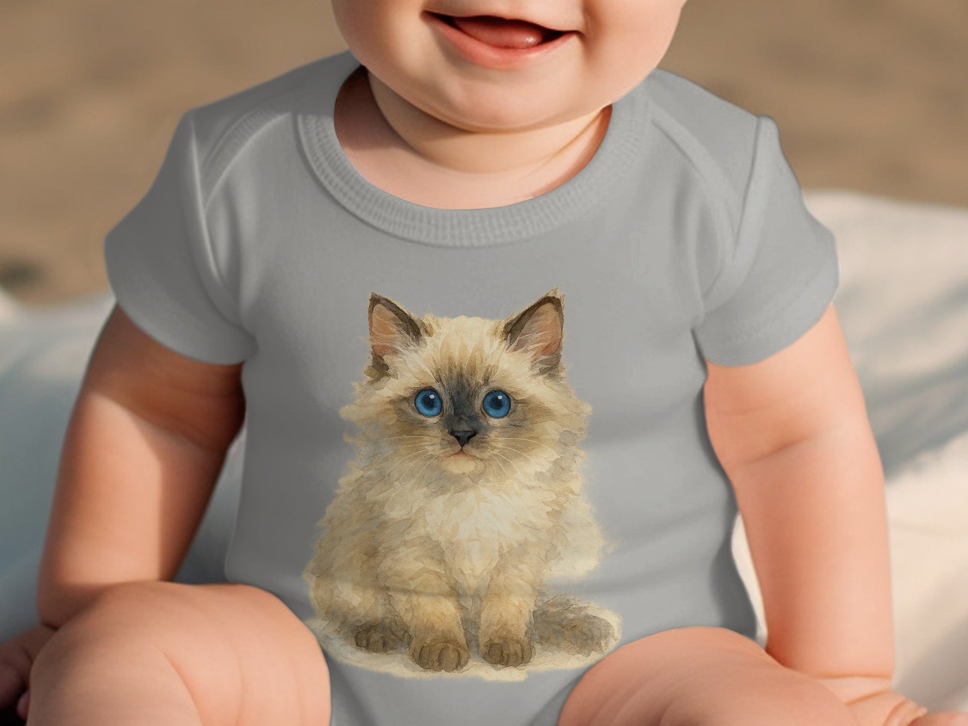 Adorable Kitten Graphic Design Baby Bodysuit product