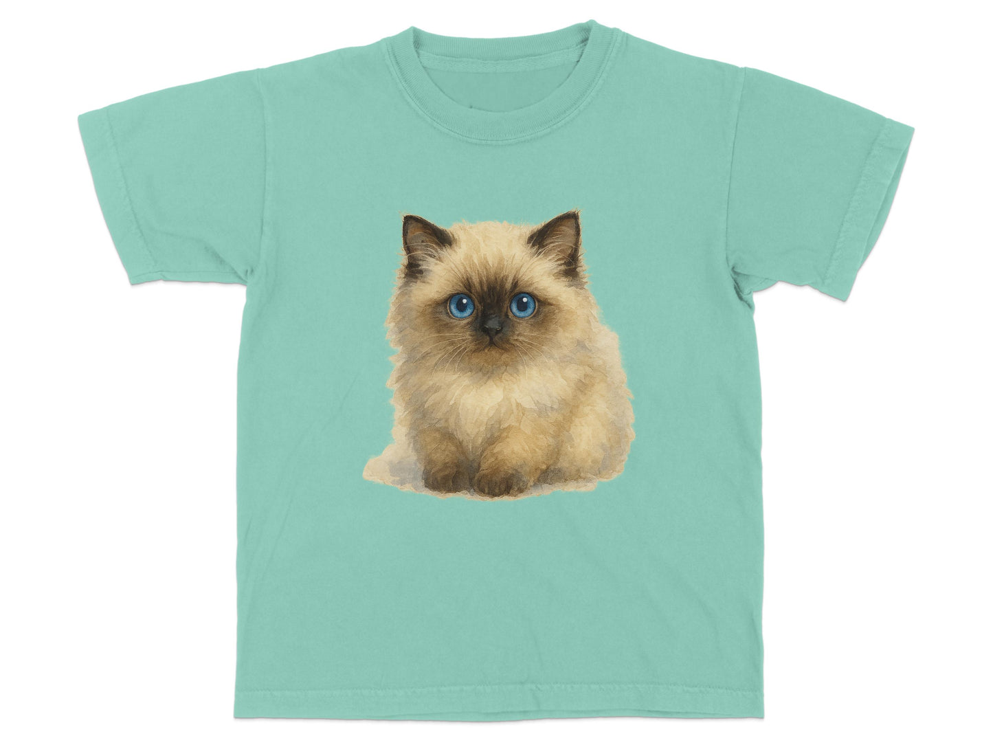 Cute Fluffy Kitten Graphic T-Shirt Design product type