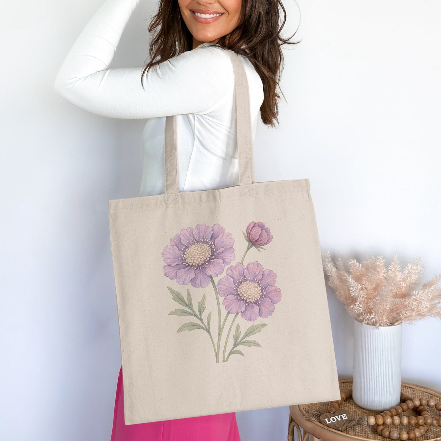 Elegant Floral Design Tote Bag for Everyday Use product type