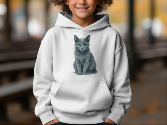 Cozy Hoodie Featuring Realistic Cat Artwork product