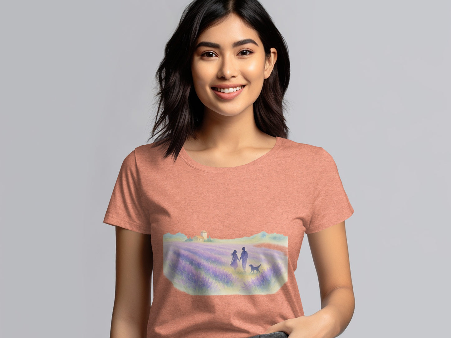 Scenic Lavender Fields Graphic Tee Shirt product