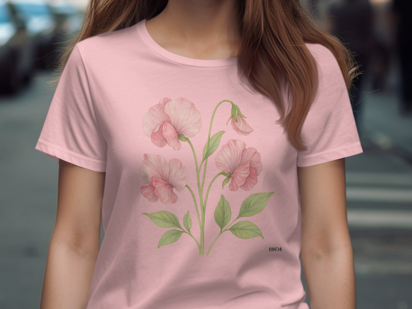 Pink Floral Graphic Tee Shirt Women product type