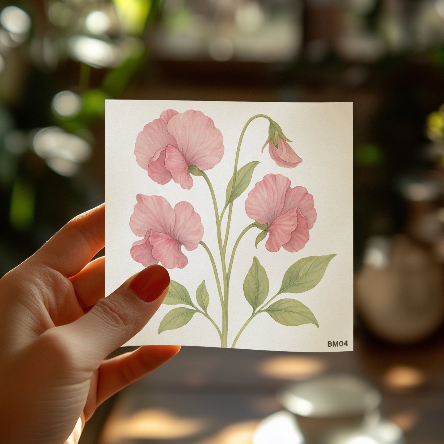 Beautifully Illustrated Pink Flowers Art Print product