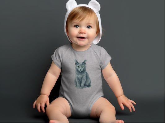 Adorable Baby Onesie with Cute Cat Graphic product type