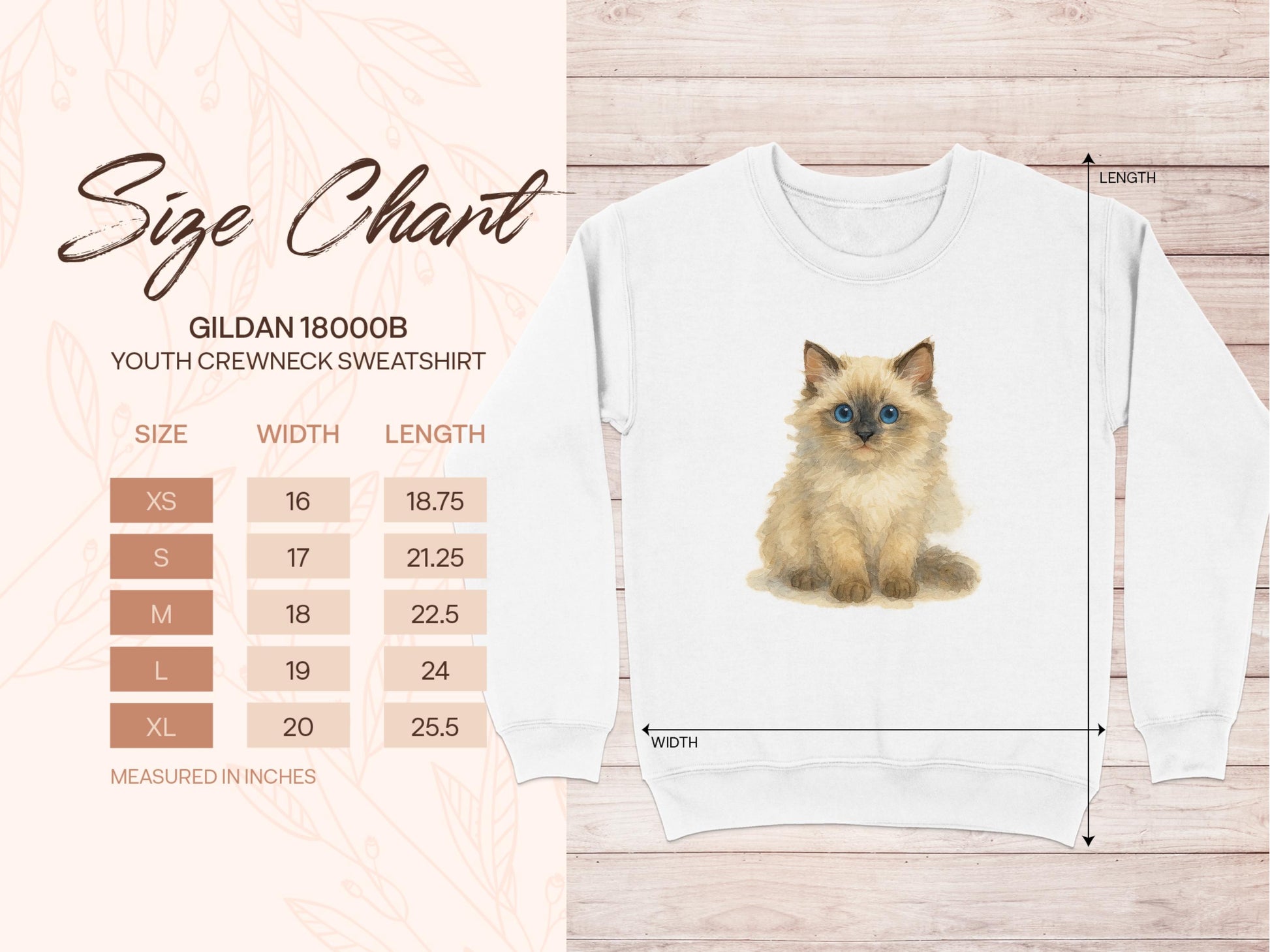 Cute Fluffy Kitten Youth Crewneck Sweatshirt product