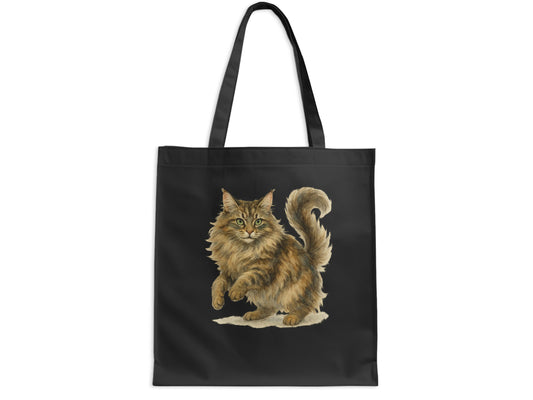 Adorable Cat Design Black Carry Tote Bag Product