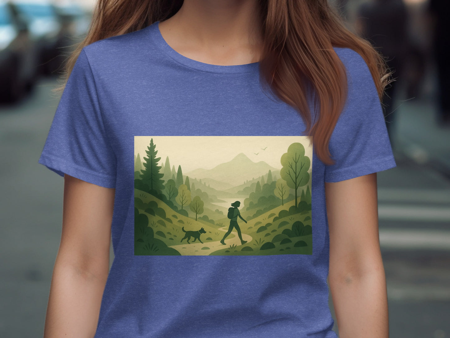 Peaceful Forest Walk in Nature Illustration T-shirt product type