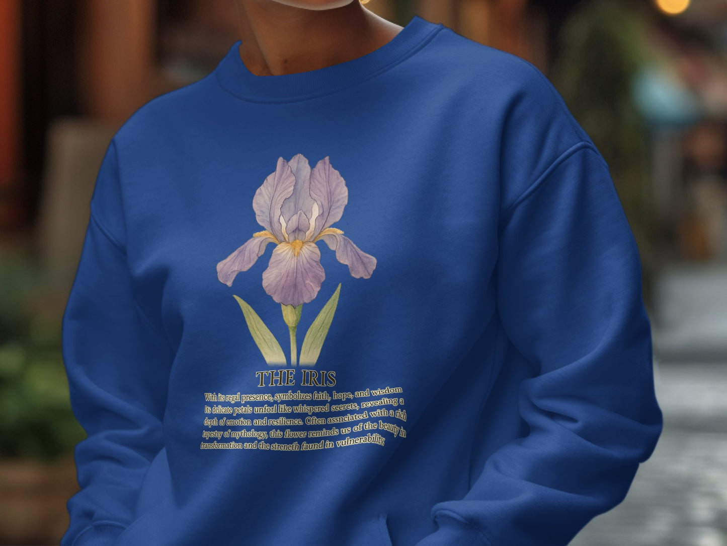 Unique Bold Graphic Iris Design Long Sleeve Sweatshirt product type