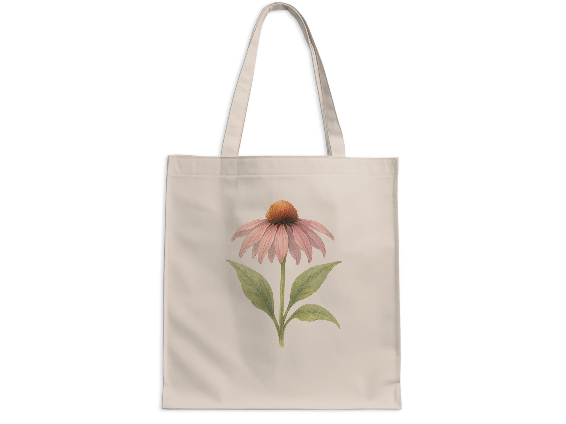 Beautiful Flower Print Beige Tote Bag product