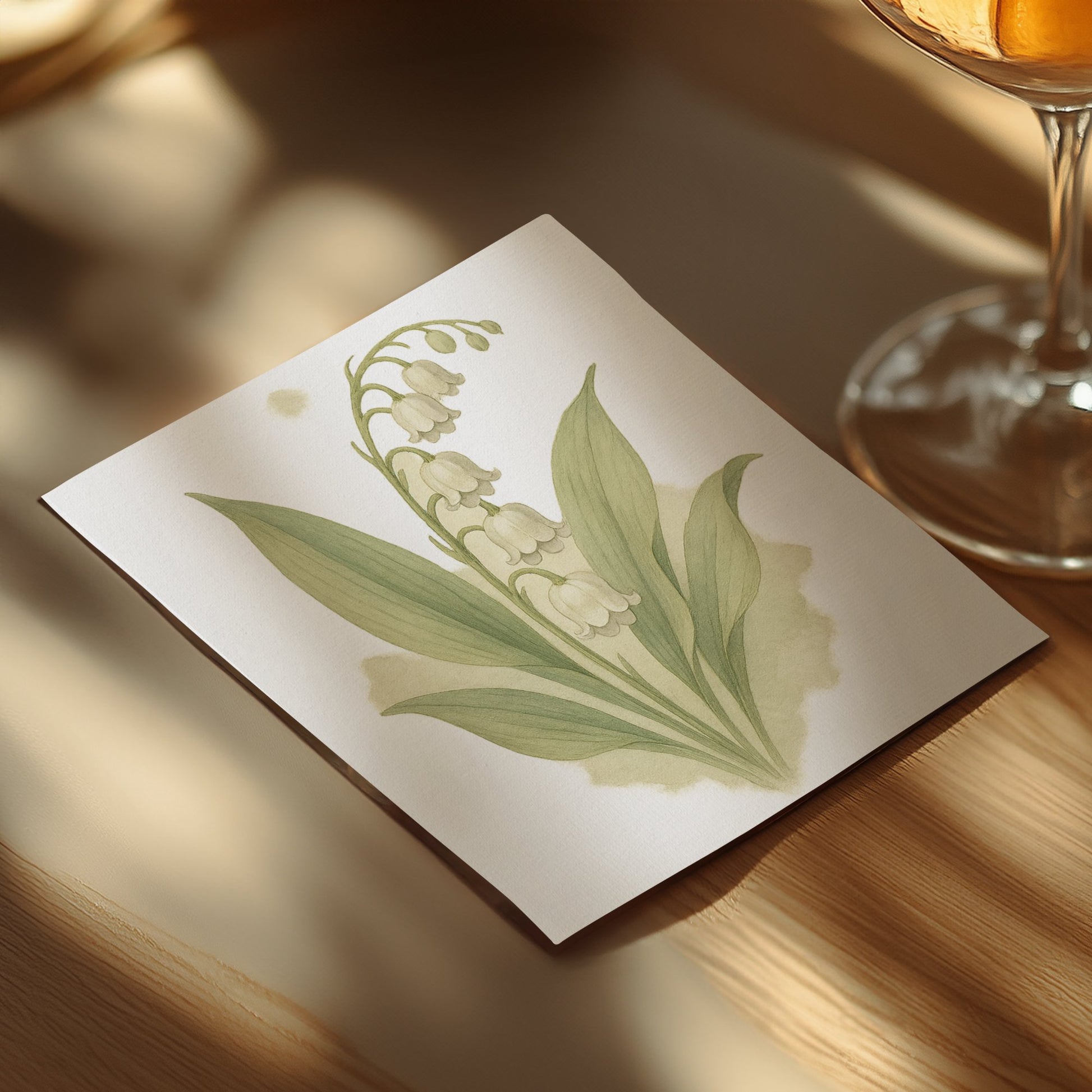Elegant Botanical Art Print Featuring Lily of the Valley product