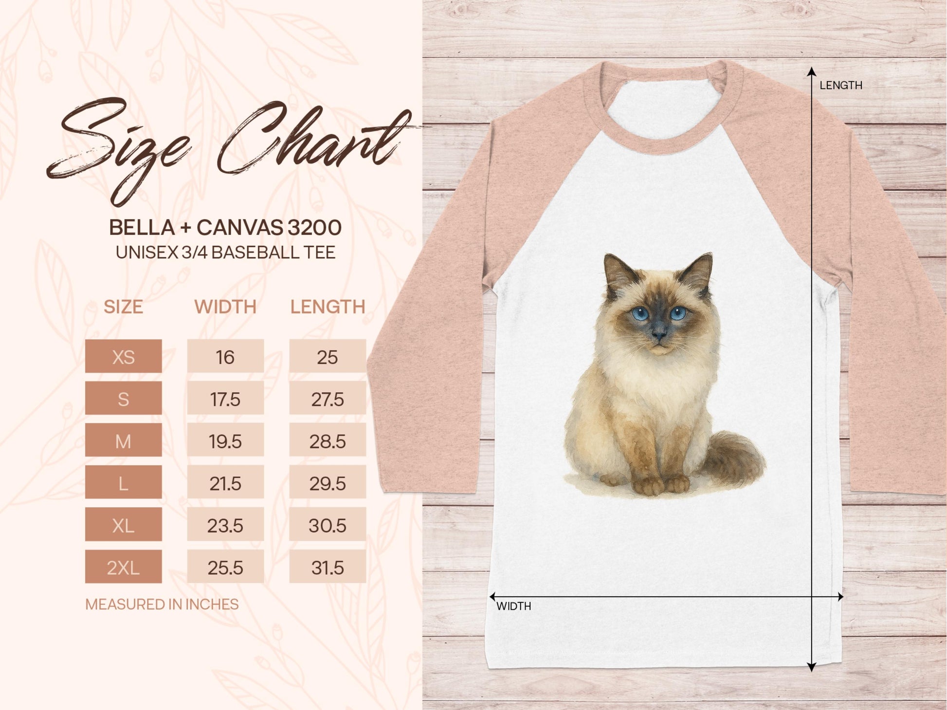 Adorable Cat Print Unisex 3/4 Sleeve Baseball Tee product
