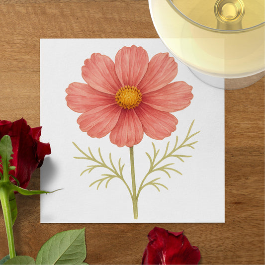 Elegant Floral Design Paper Napkin Product