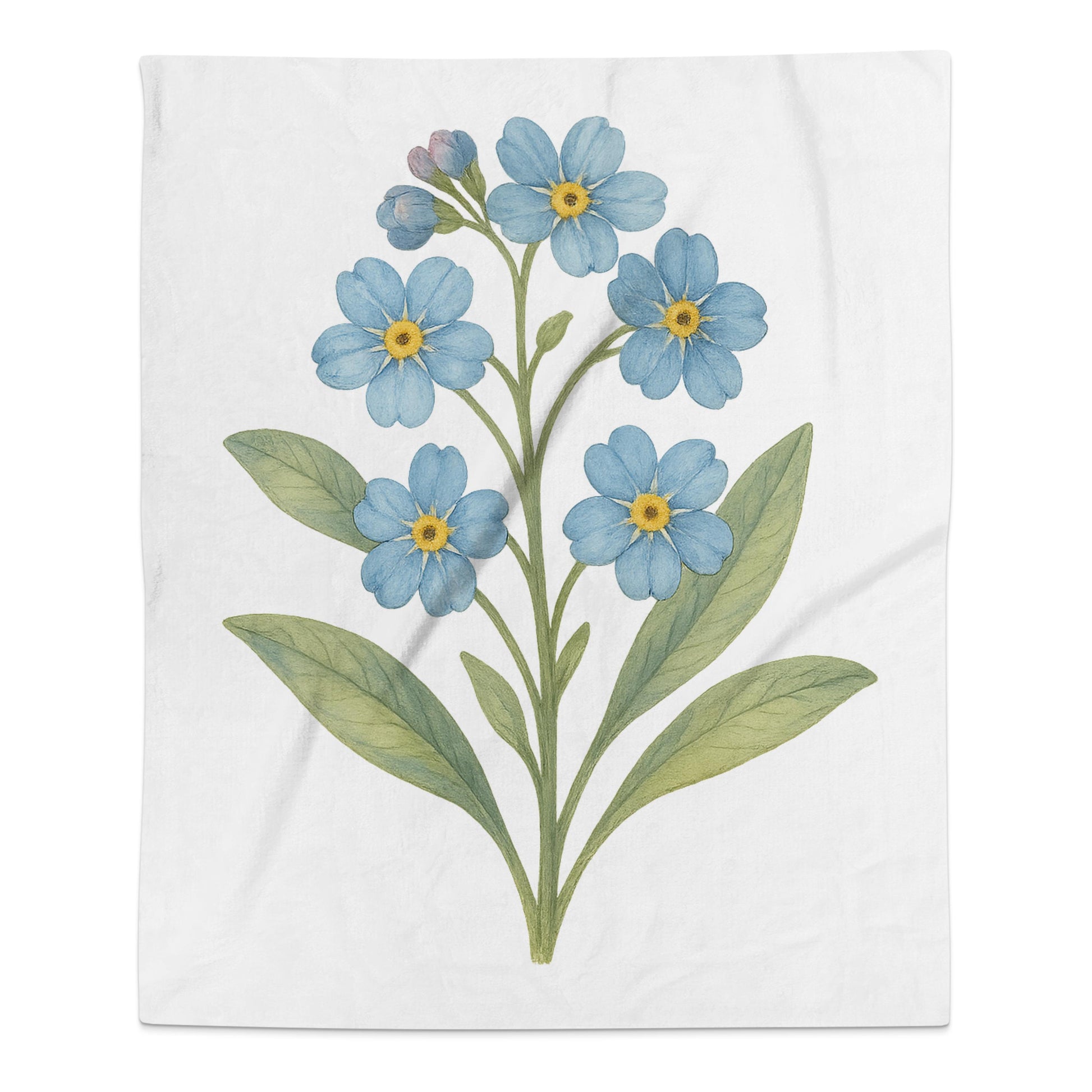 Blue Floral Botanical Print Blanket product