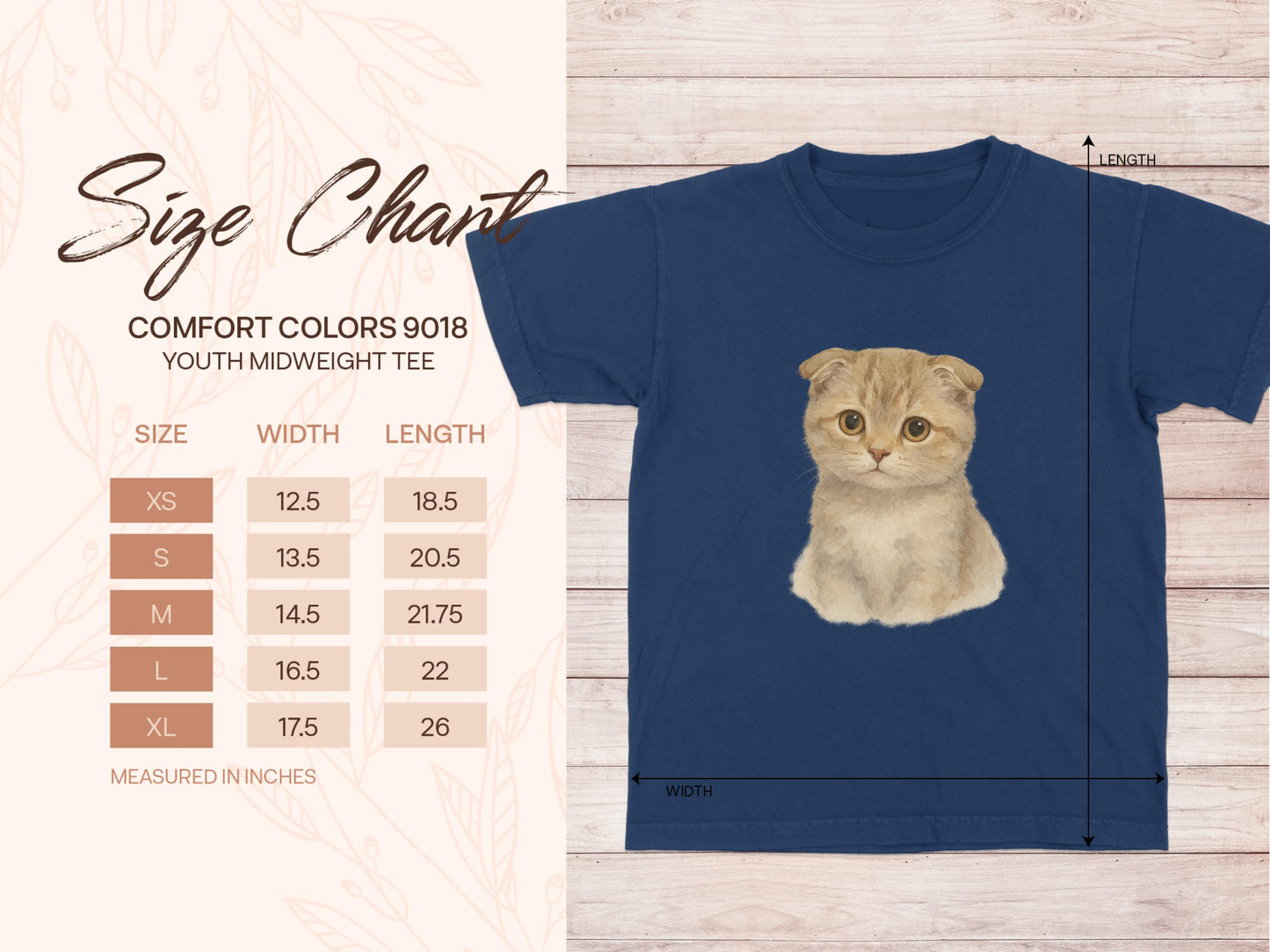 Cute Kitten Print Youth Midweight Tee product type