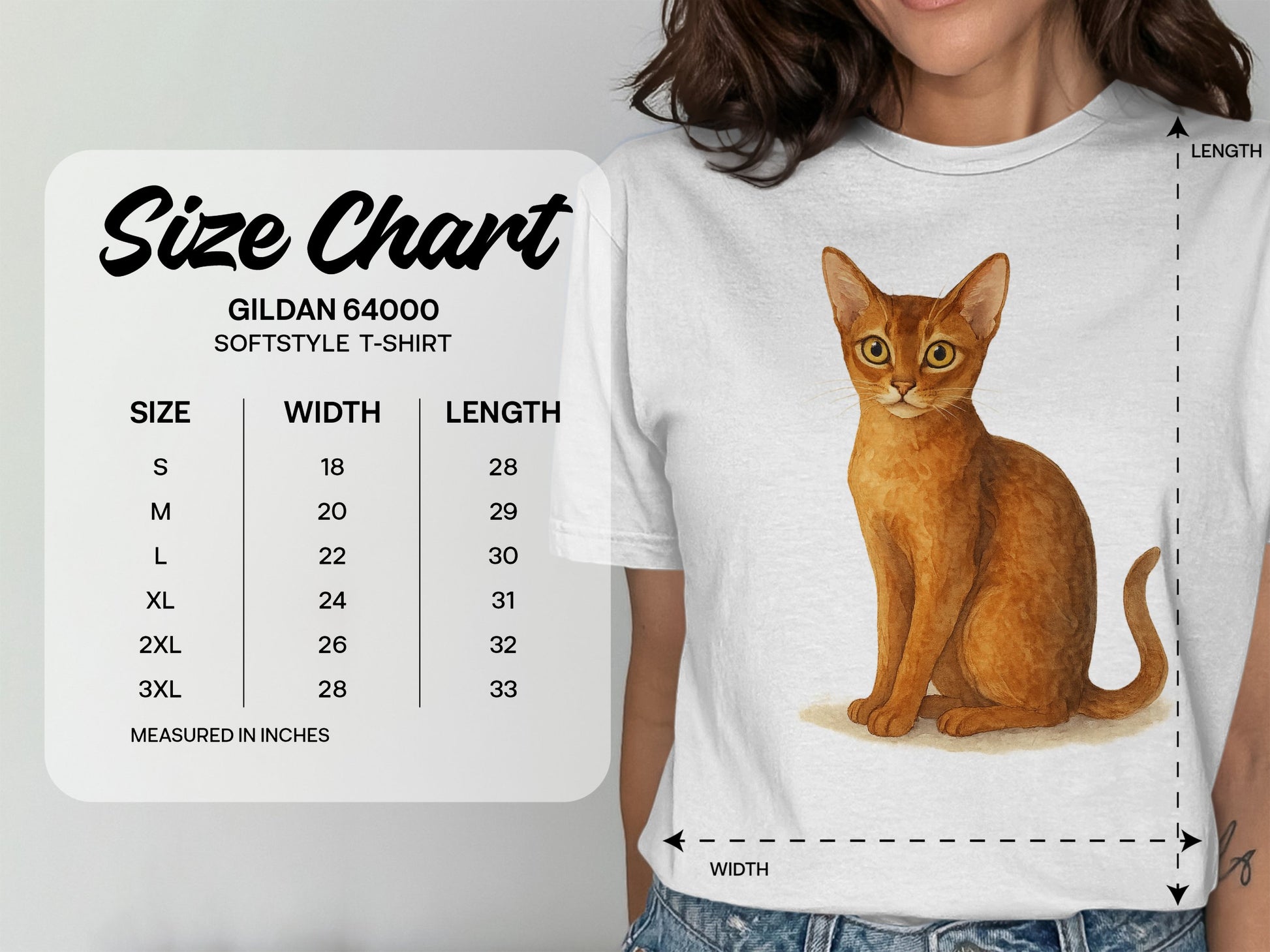 Adorable Cat Print Softstyle T-shirt product type