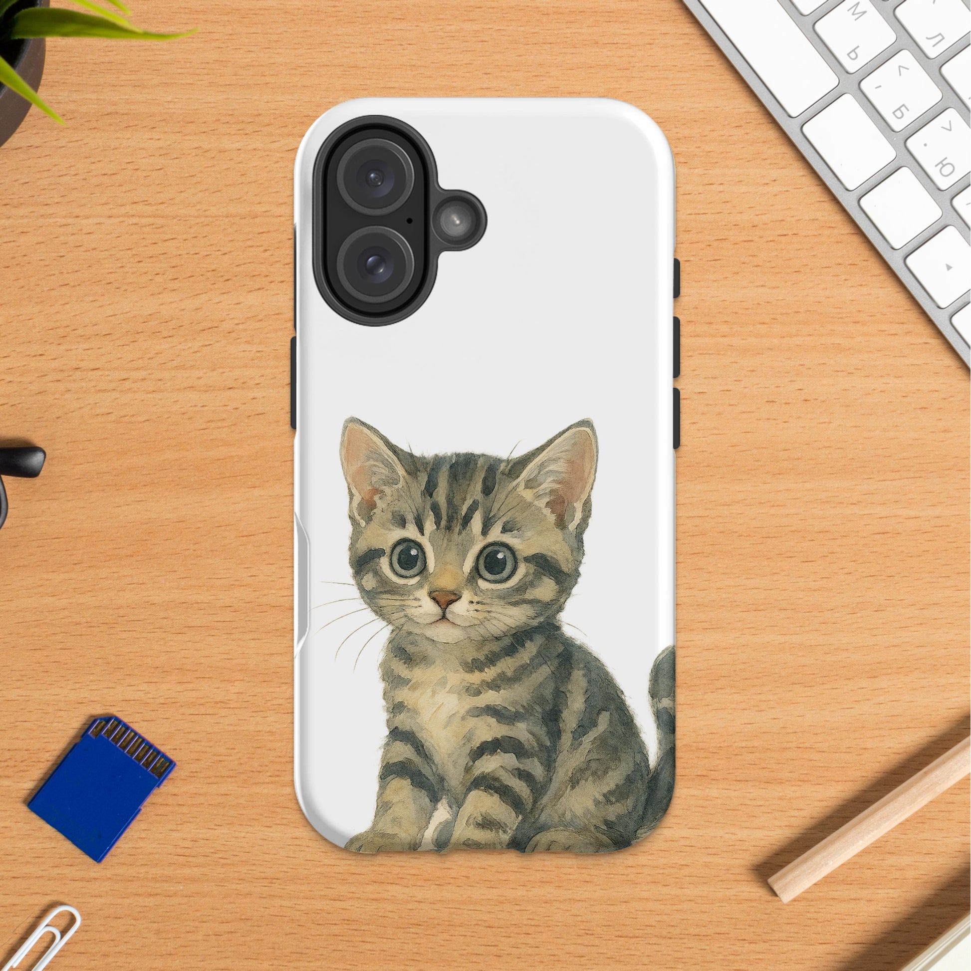 Cute Cat Illustration Protective Phone Case product type