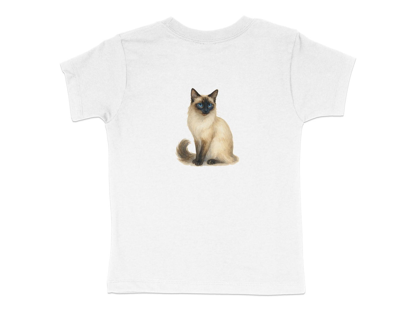 Cute Fluffy Cat Print Short Sleeve Toddler T-Shirt product type