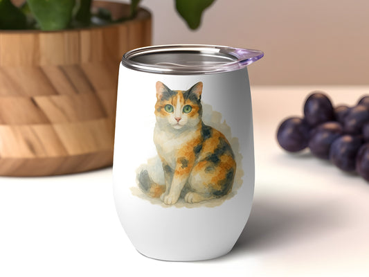 Cute Colorful Cat Printed Tumbler with Lid product