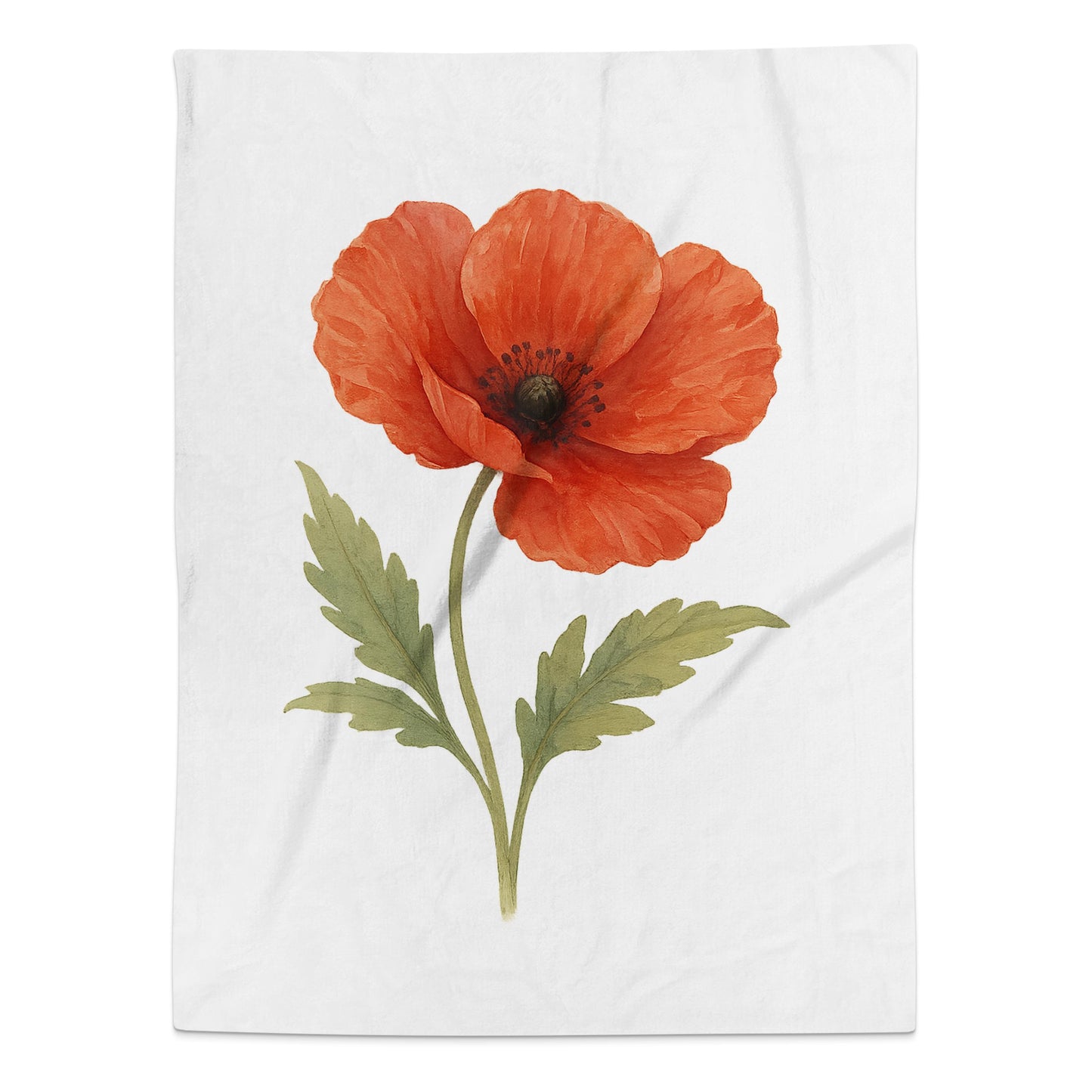 Beautiful Red Flower Design on White product type