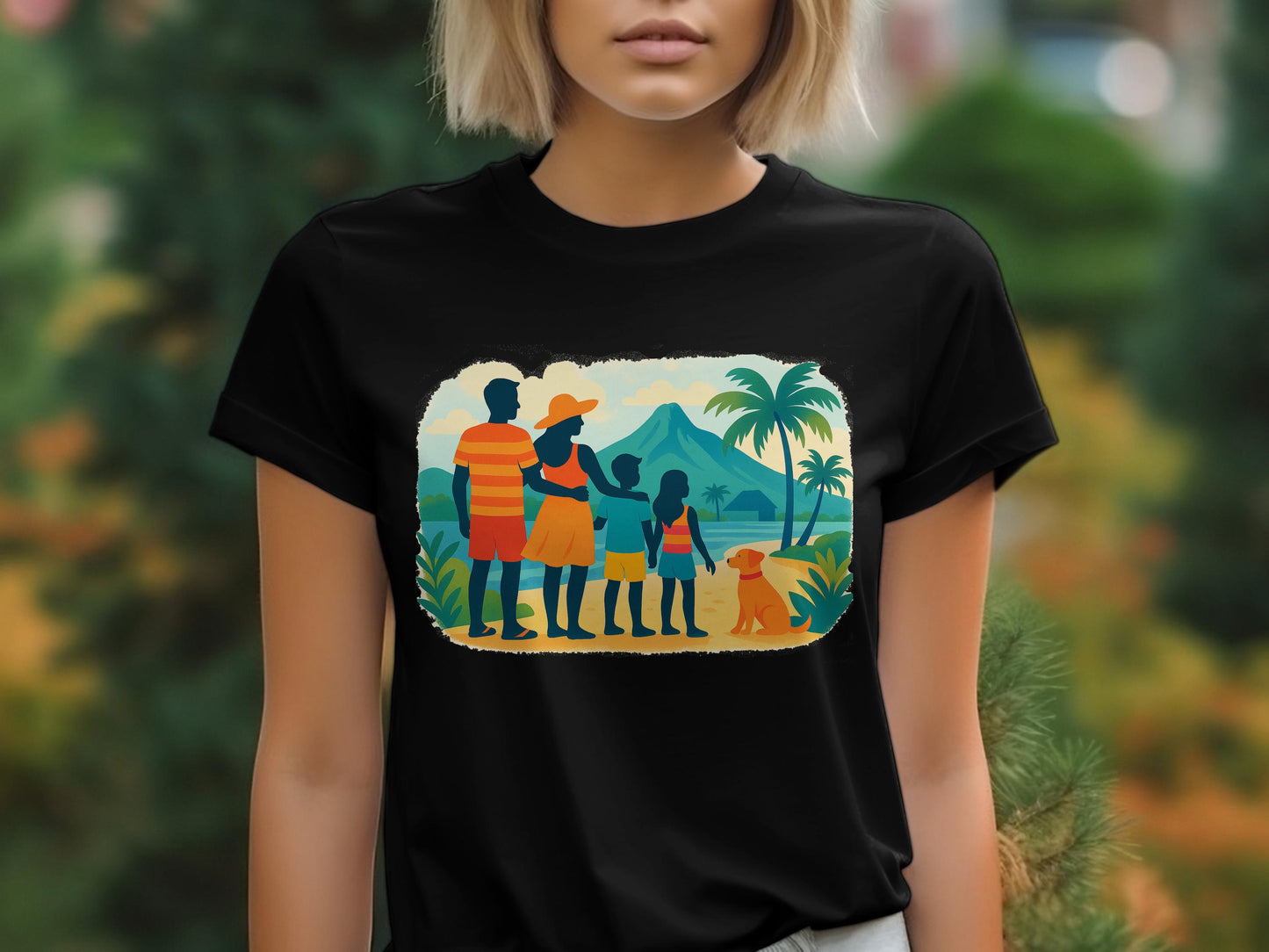 Colorful Family Vacation Graphic Tee product type