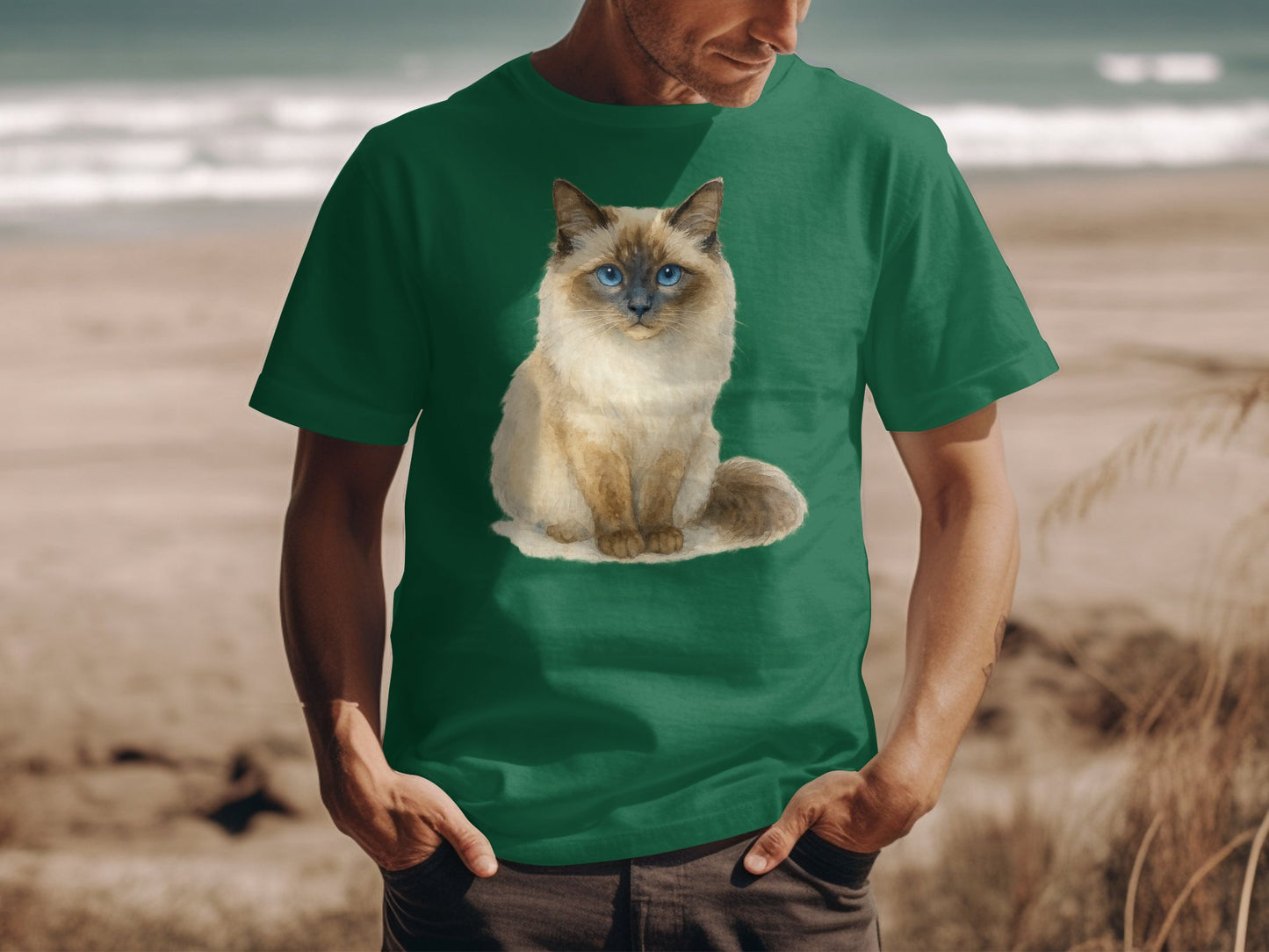 Cat Lovers Graphic Tee Beach Casual Product Type