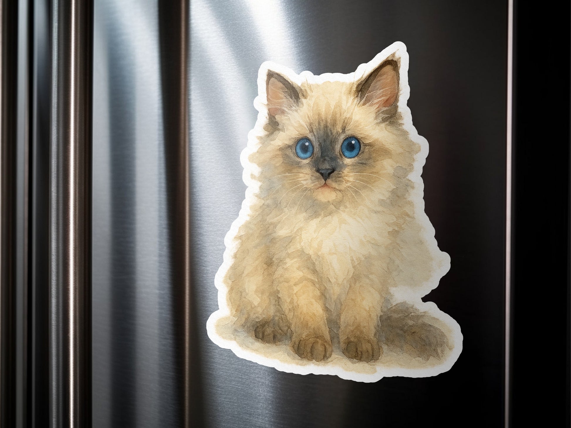 Cute Blue-Eyed Kitten Decorative Sticker product type