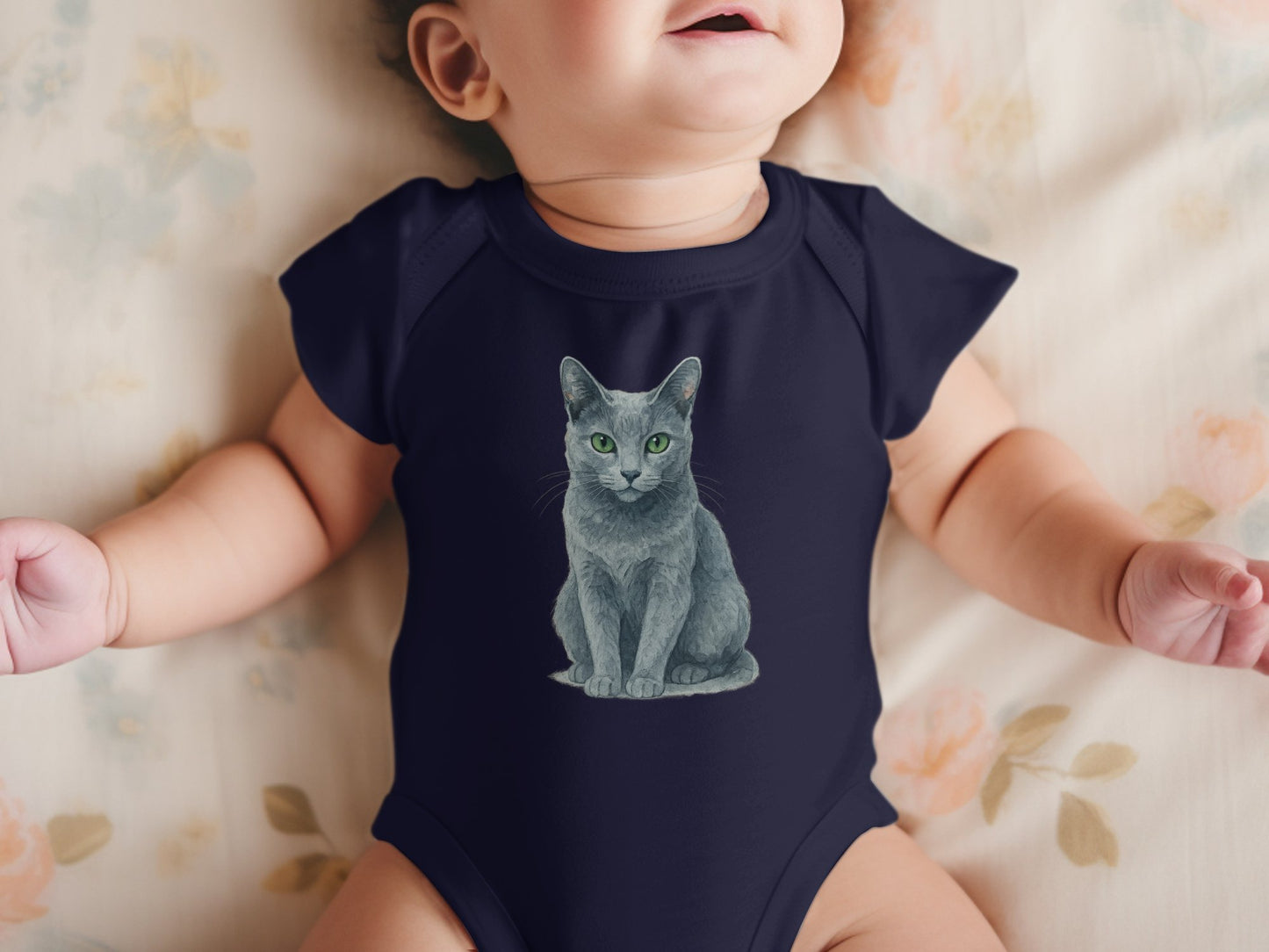 Cute Baby Bodysuit with Adorable Cat Graphic product type