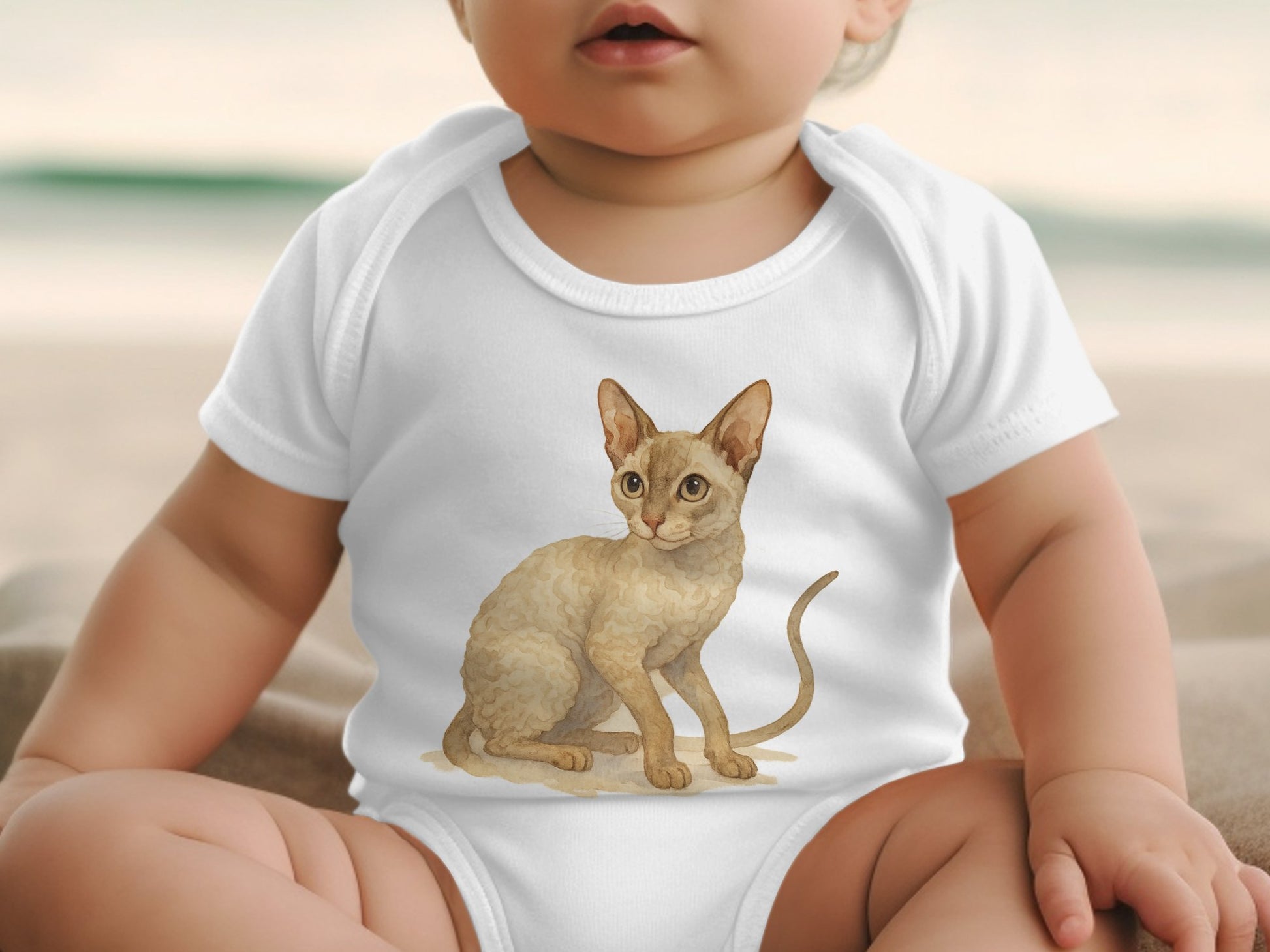 Adorable Baby Outfit with Cute Cat Illustration product