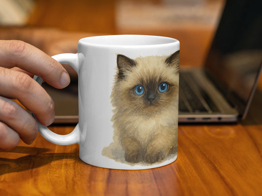 Cute Blue Eyed Kitten Image Coffee Mug High Quality product